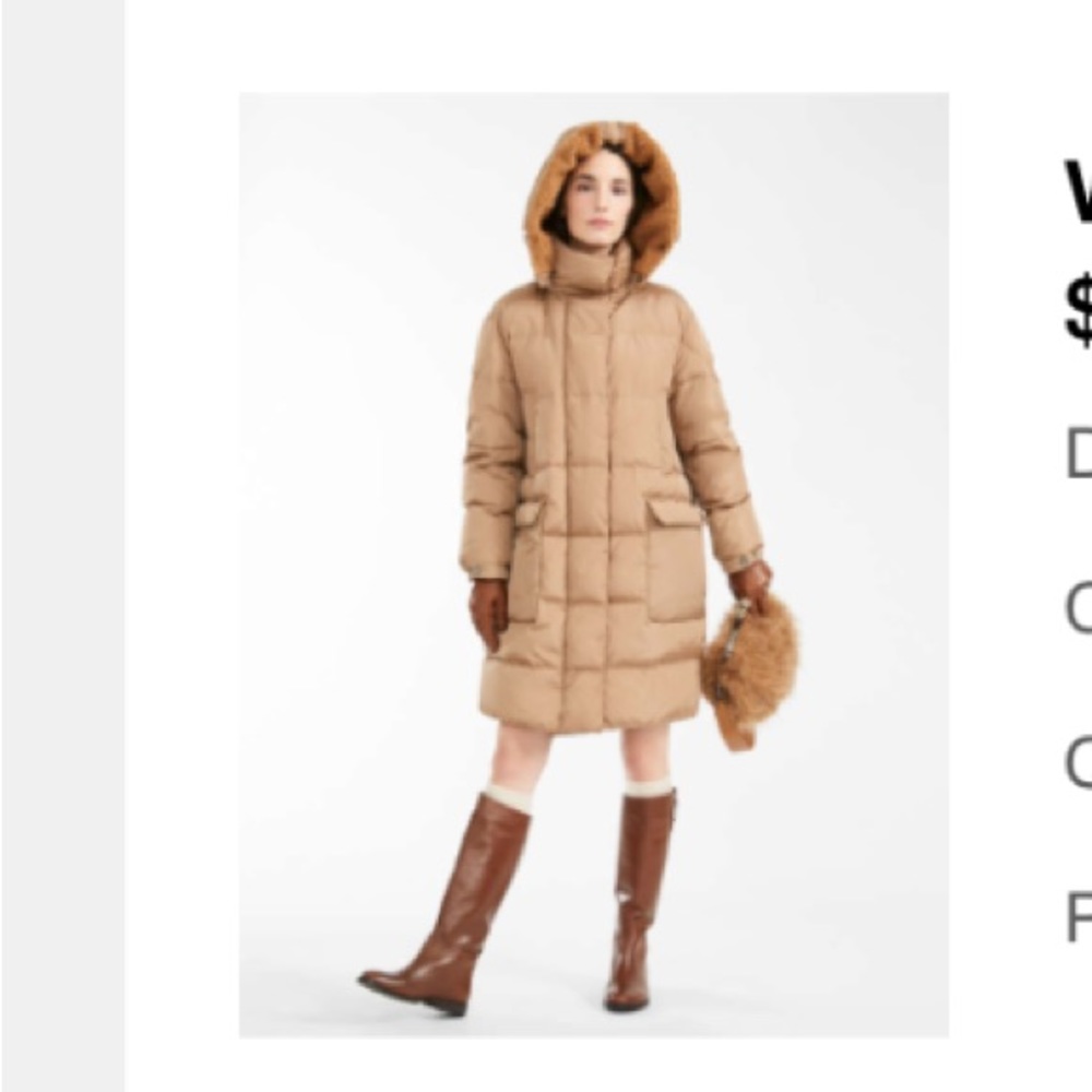 Water-repellent taffeta down coat